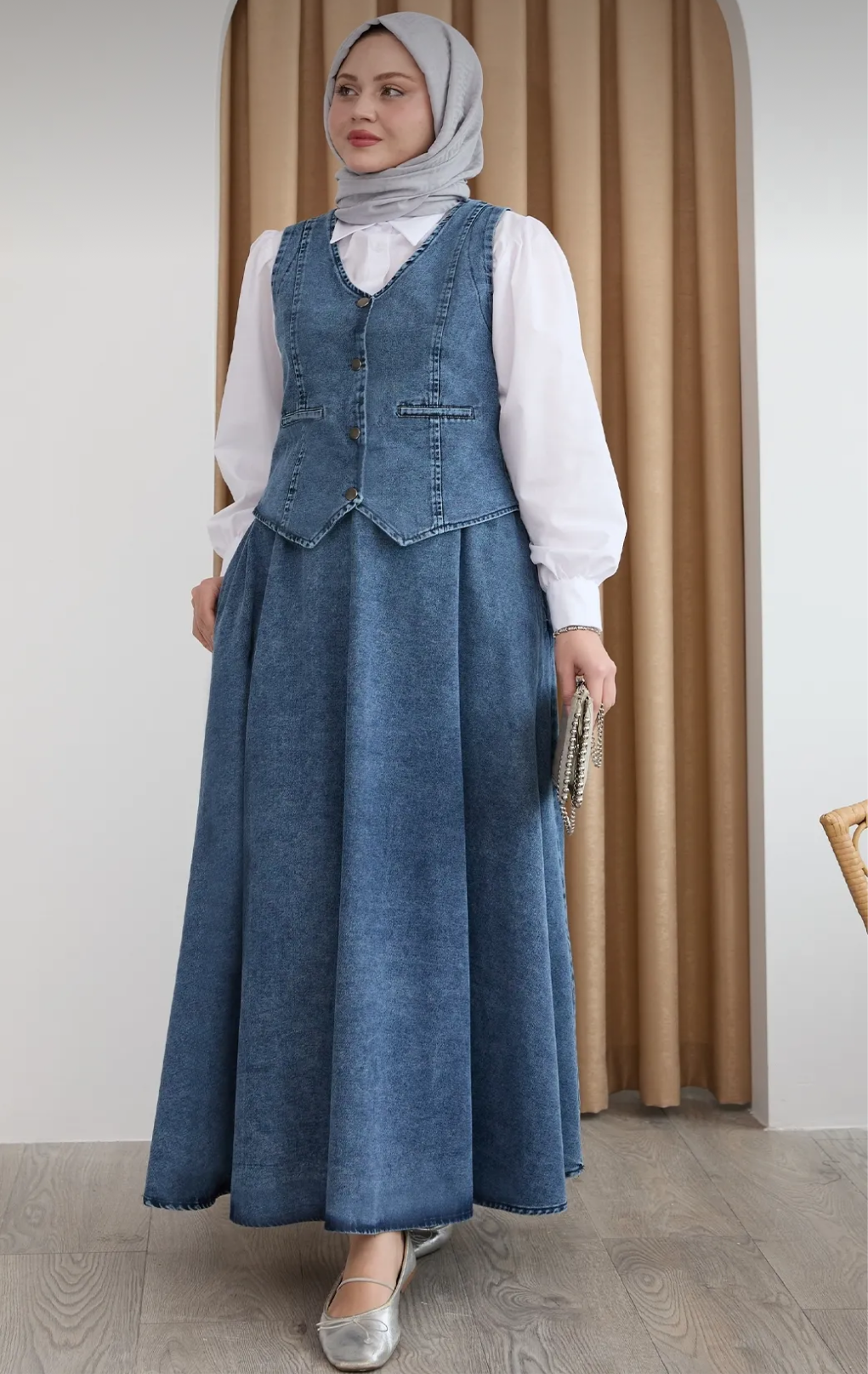 Jeans Skirt Set
