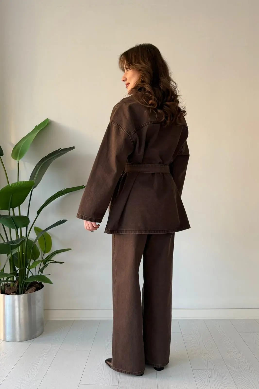 Brown Jeans Set