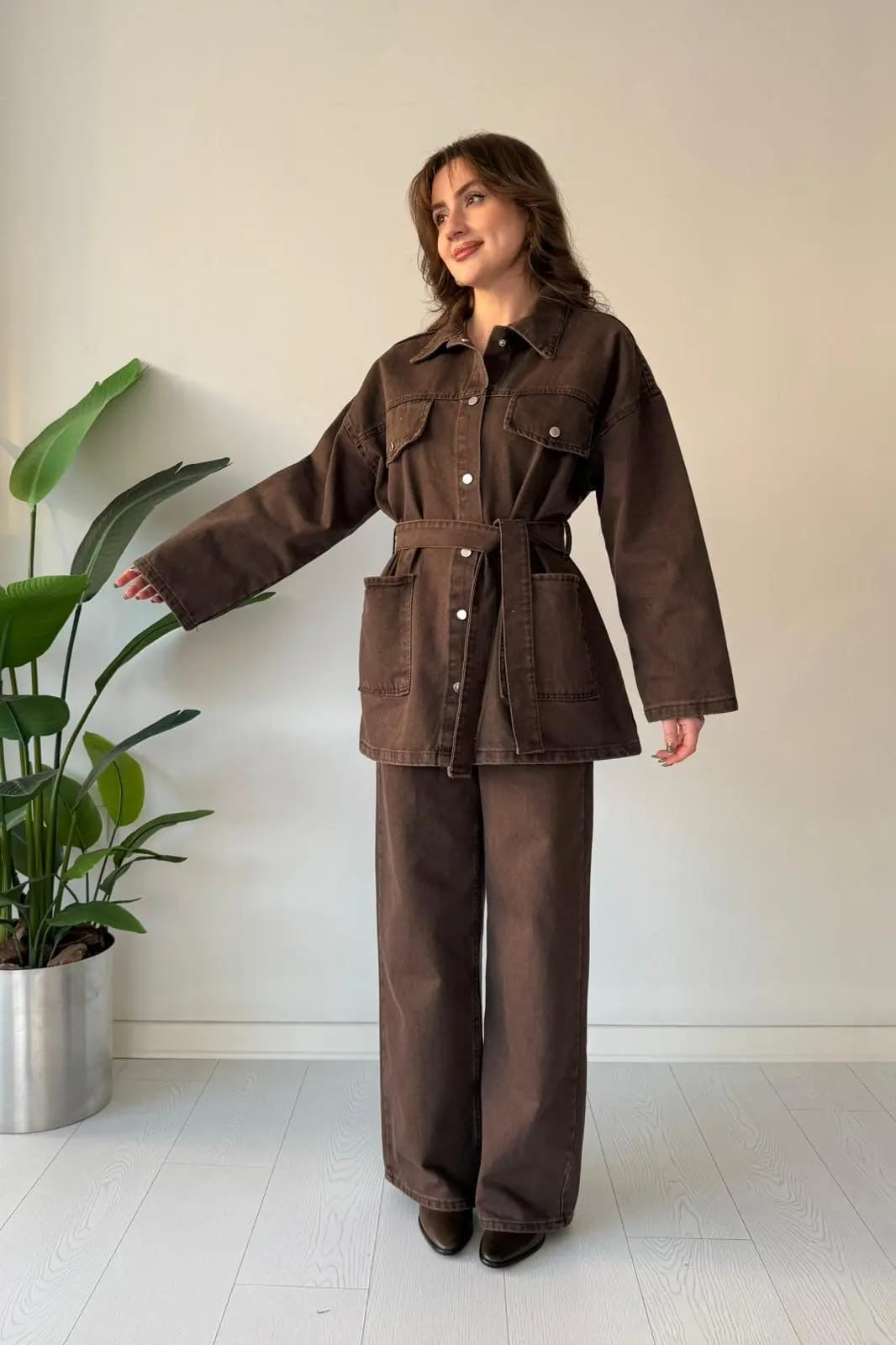 Brown Jeans Set
