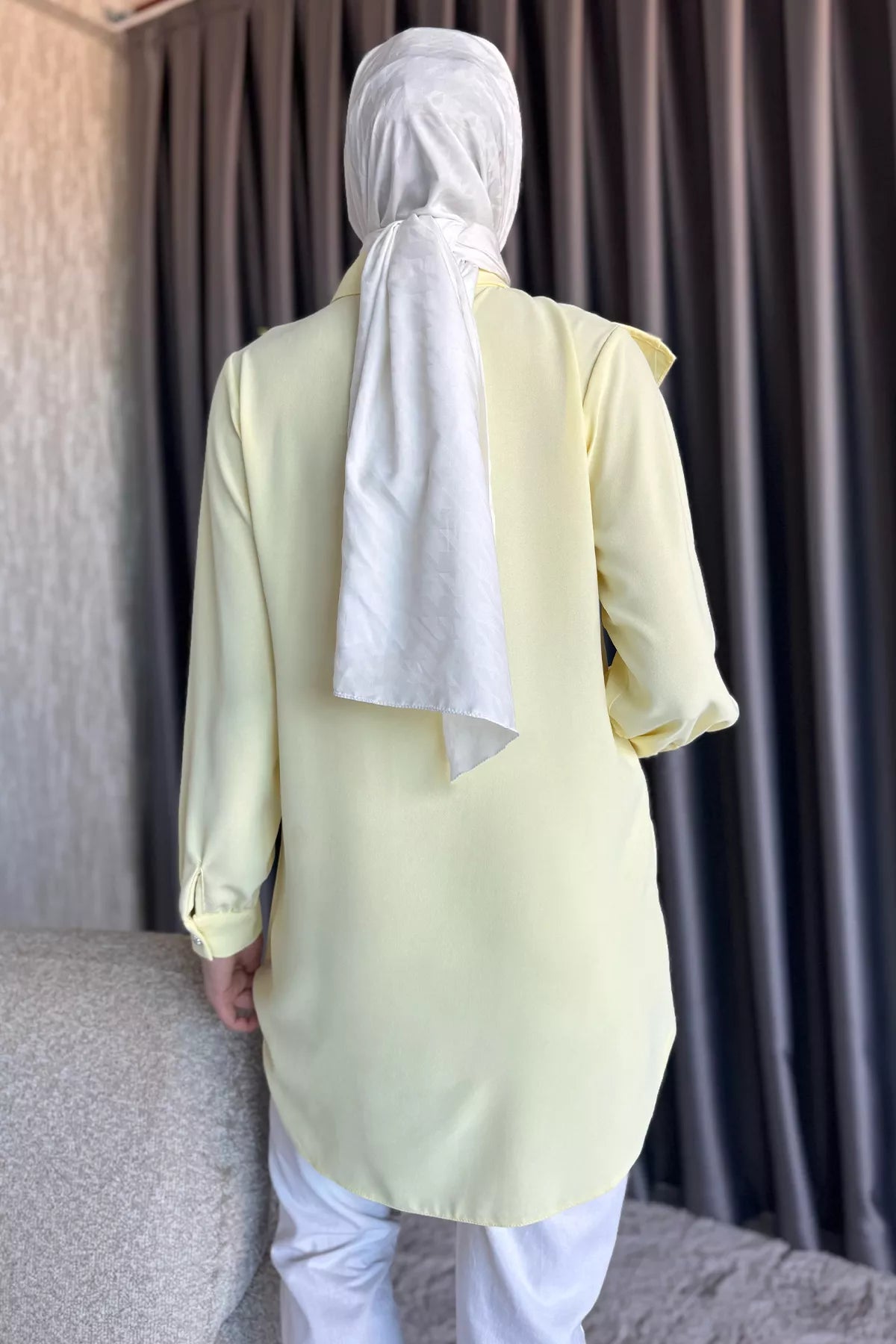 Pastel Yellow Ruffles Shirt