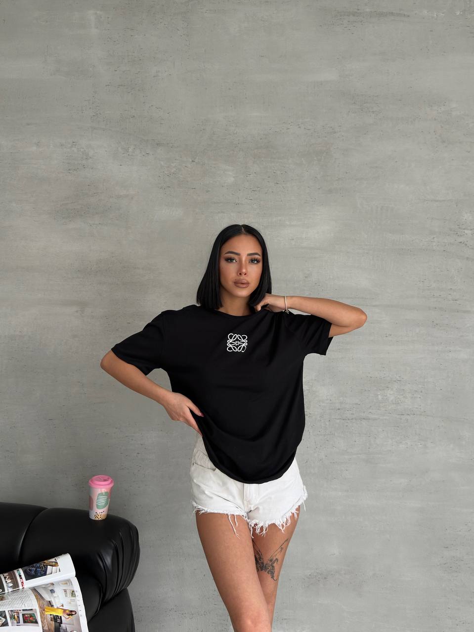 Trendy T-shirt -black