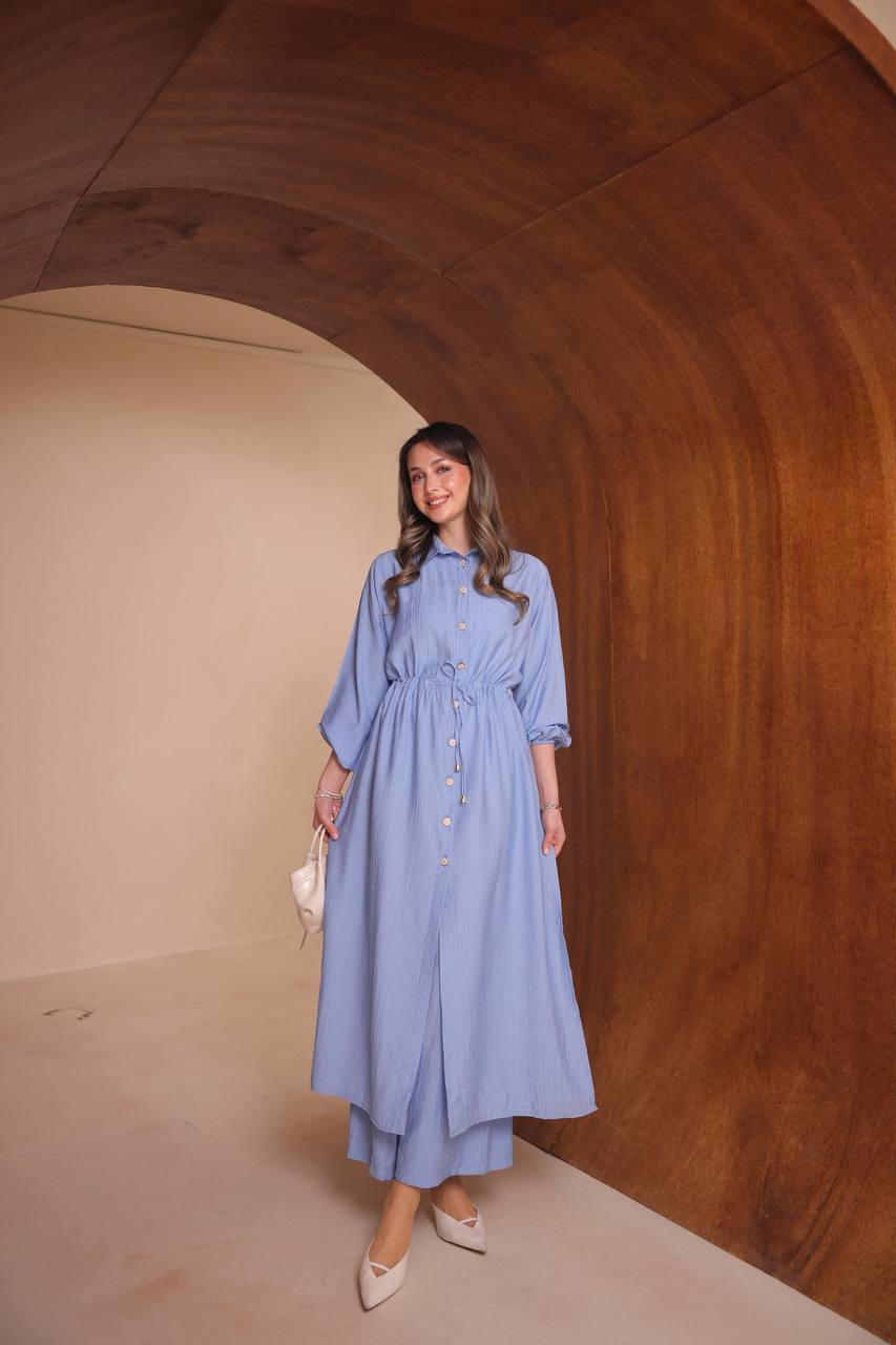 Blue Long Hijabi Set