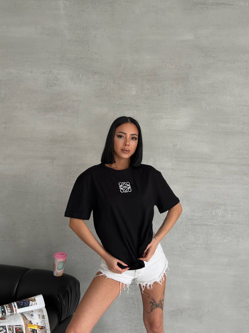 Trendy T-shirt -black