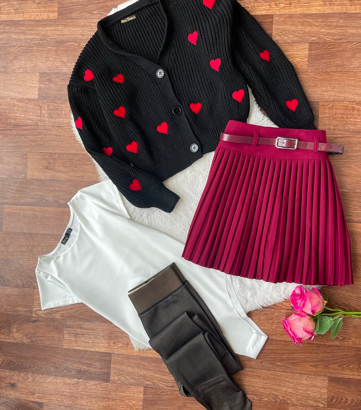 Burgundy Skort