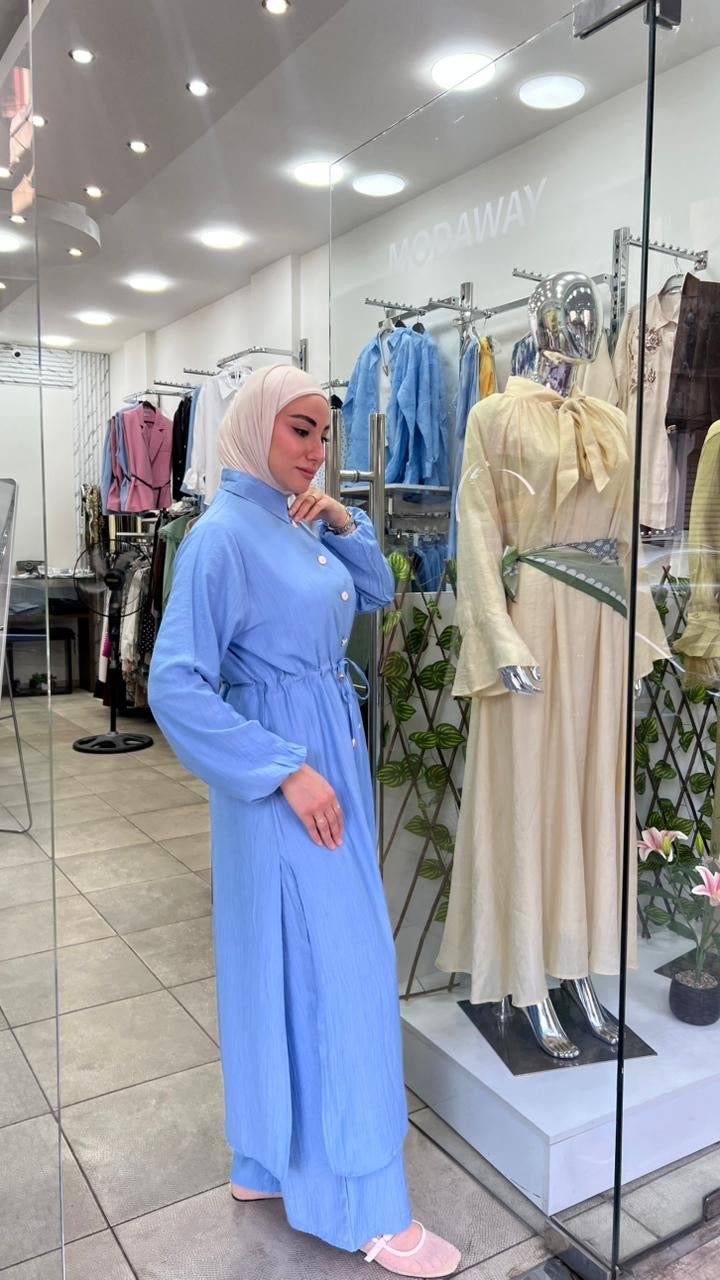 Blue Long Hijabi Set