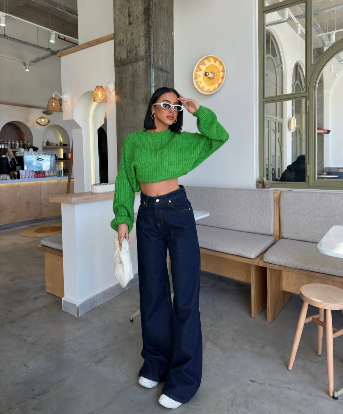 Dark Blue Wide Leg Jeans