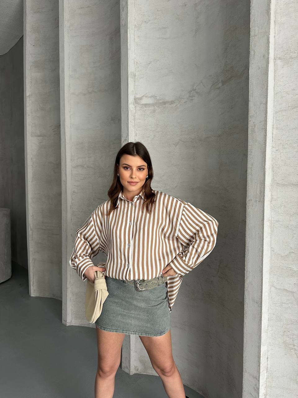 Beige Lines Shirt