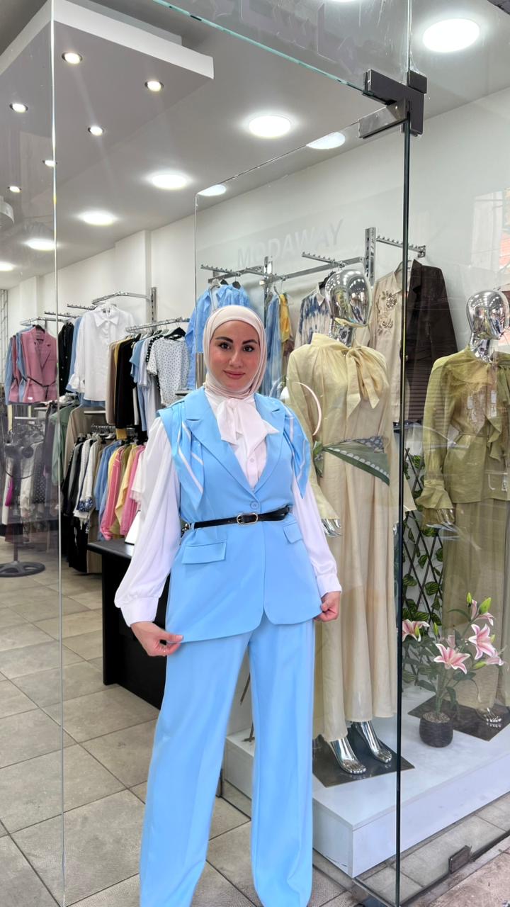 Blue Set With foulard