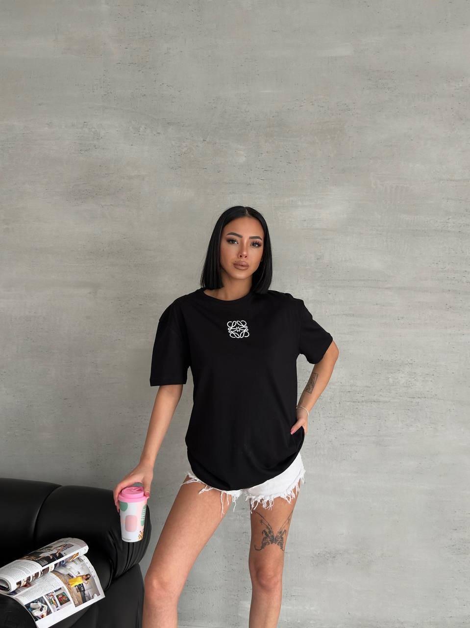 Trendy T-shirt -black