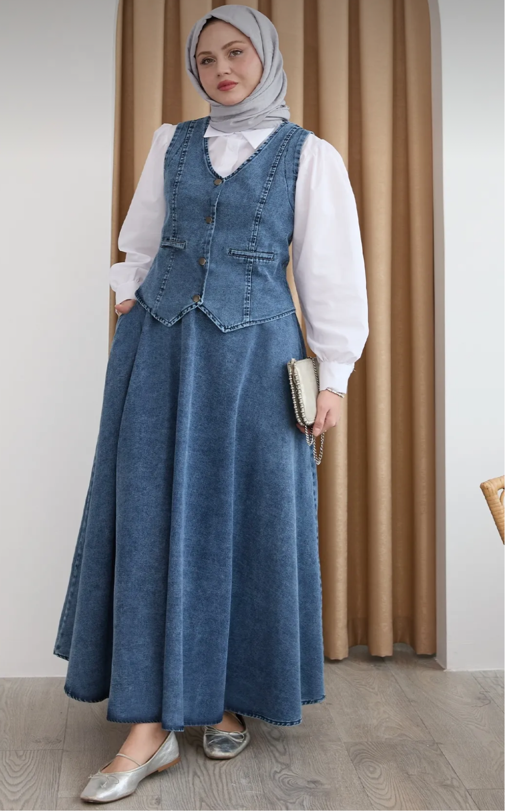 Jeans Skirt Set
