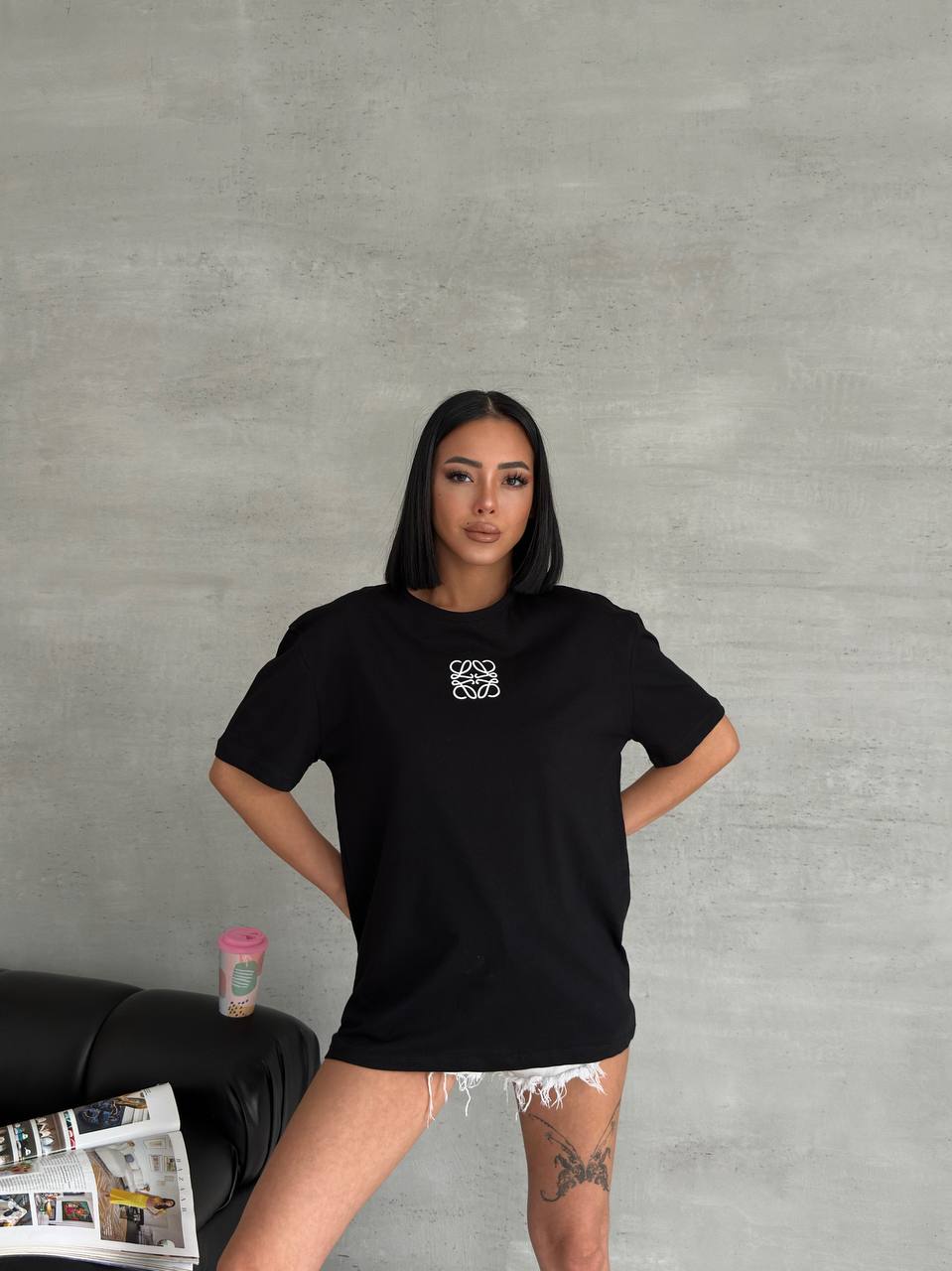 Trendy T-shirt -black