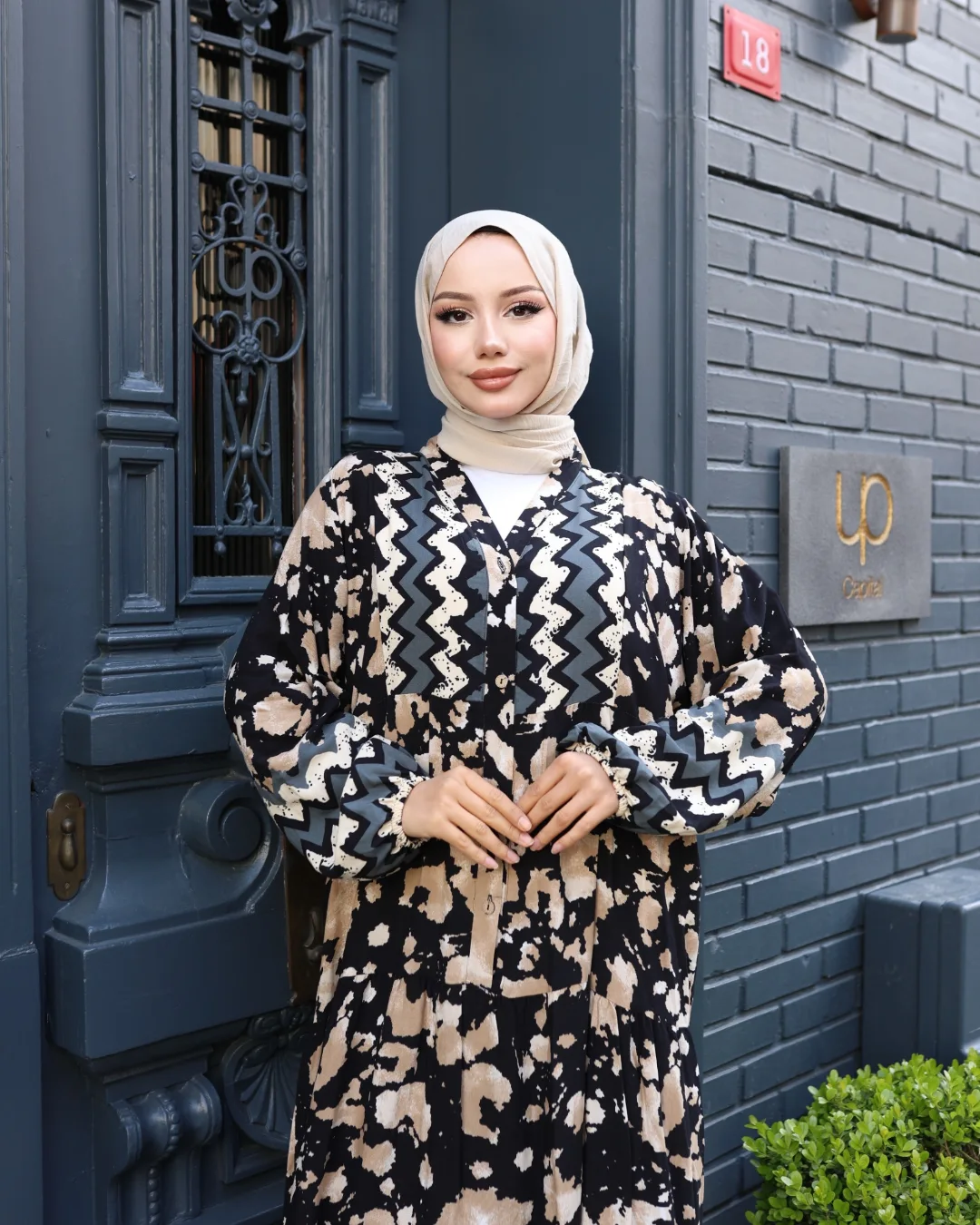 Black Beige Dress