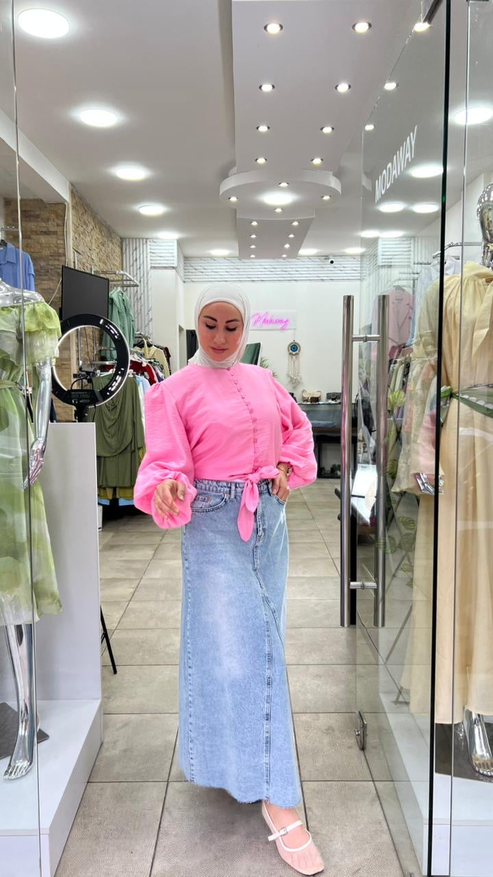 Pink buttons designed Top
