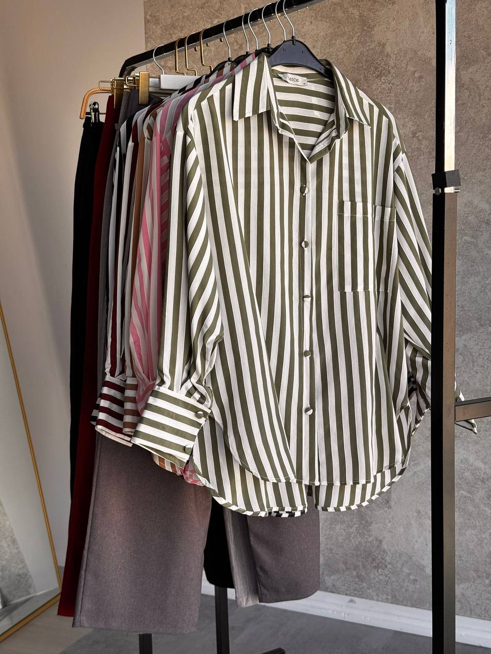 Kaki Lines Shirt