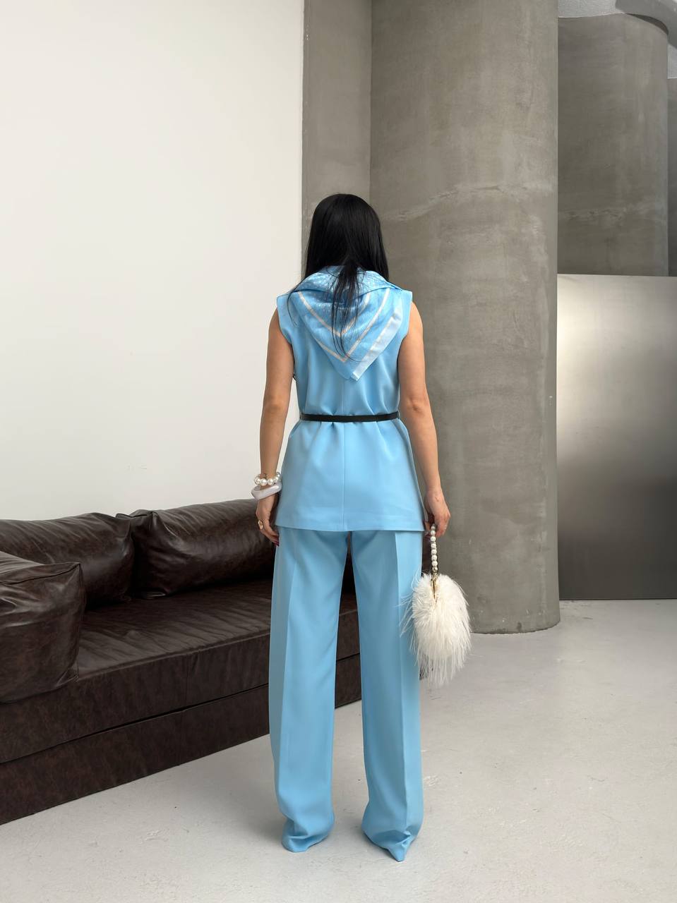 Blue Set With foulard