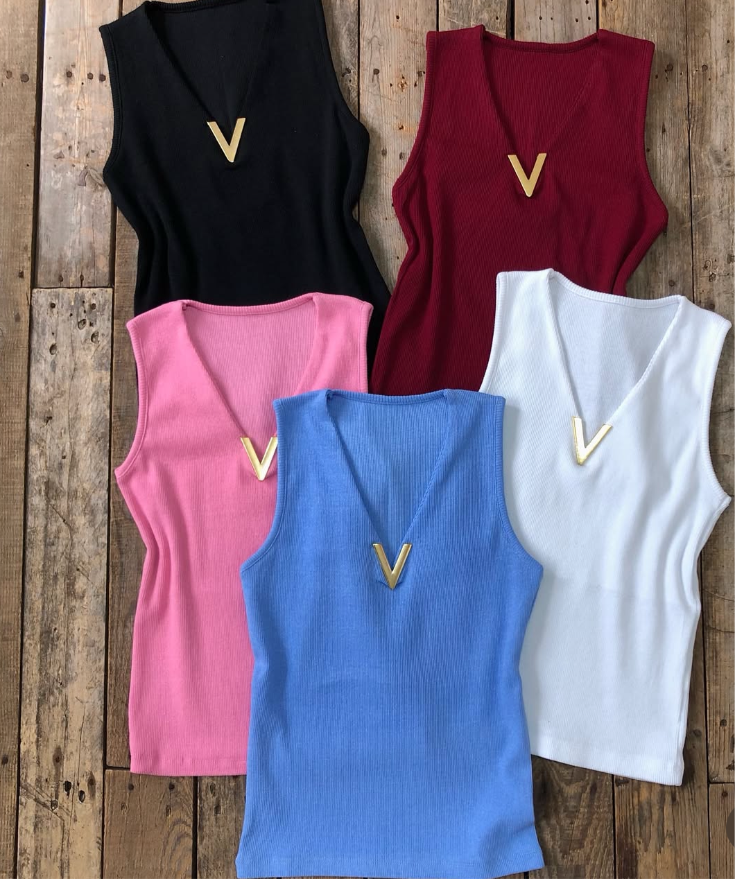 Black V Basic Top