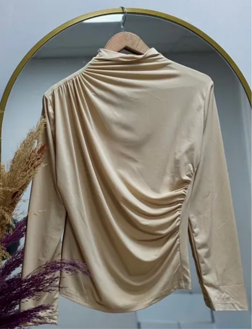 Beige Basic Top