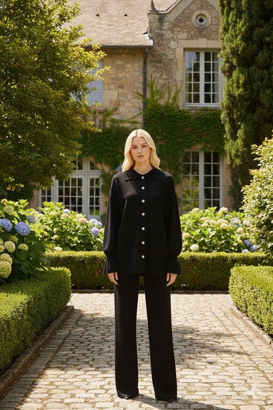 Noir Elegance Tricot Set