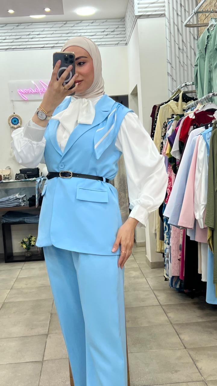 Blue Set With foulard