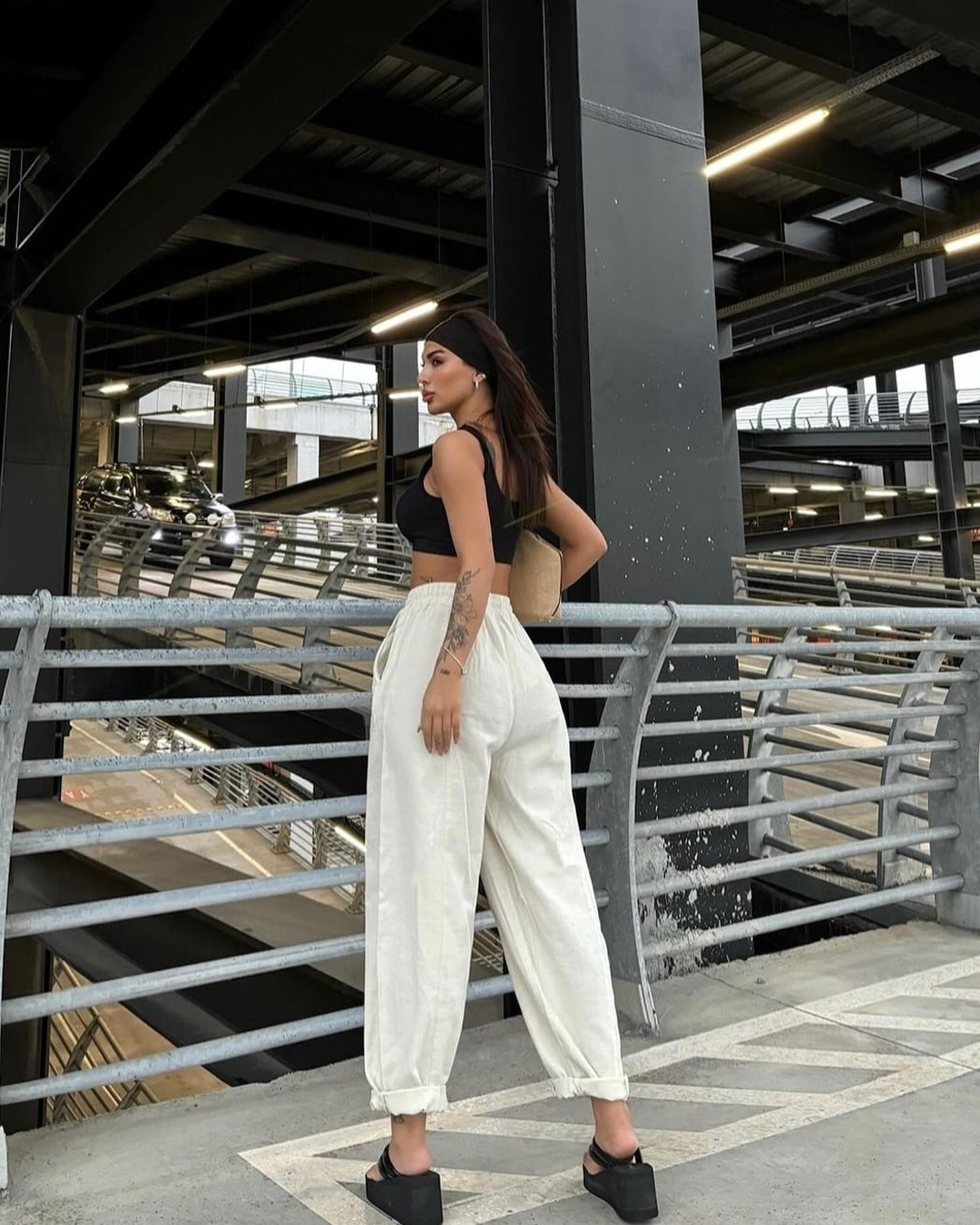 Beige linen Pants